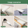 Long Handle Duster,Dust Collector With Extension Bar,Home Duster,Easy To Use And Reusable,White White Microfiber