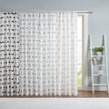 Pom Pom Embellished Curtain Panel Only 1 Pc Panel White Polyester