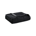 Lightweight Down Alternative Blanket With Satin Trim Black Twin Black Polyester