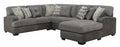 Grennburg Gray Modular 4 Piece Sectional Gray Foam Engineered Wood 5 Seat