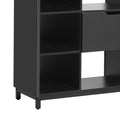 Shoe Storage Cabinet For Entryway With Drawers And Shelves, Modern Shoe Organizer Cabinet, Free Standing Shoe Rack For Hallway, Living Room Black Mdf