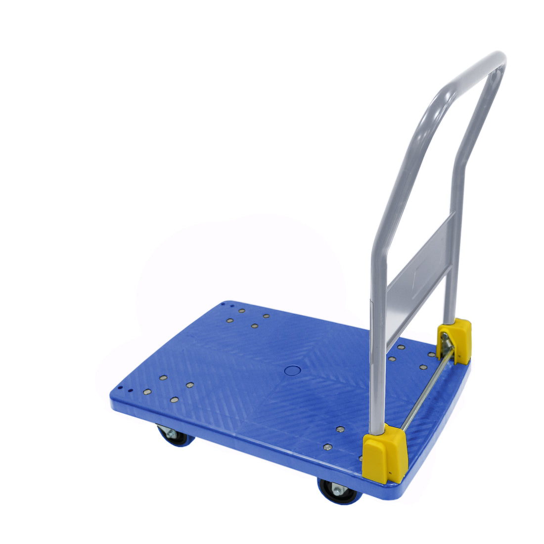 Foldable Platform Push Hand Truck Cart, 880 Lbs. Weight Capacity Blue Metal