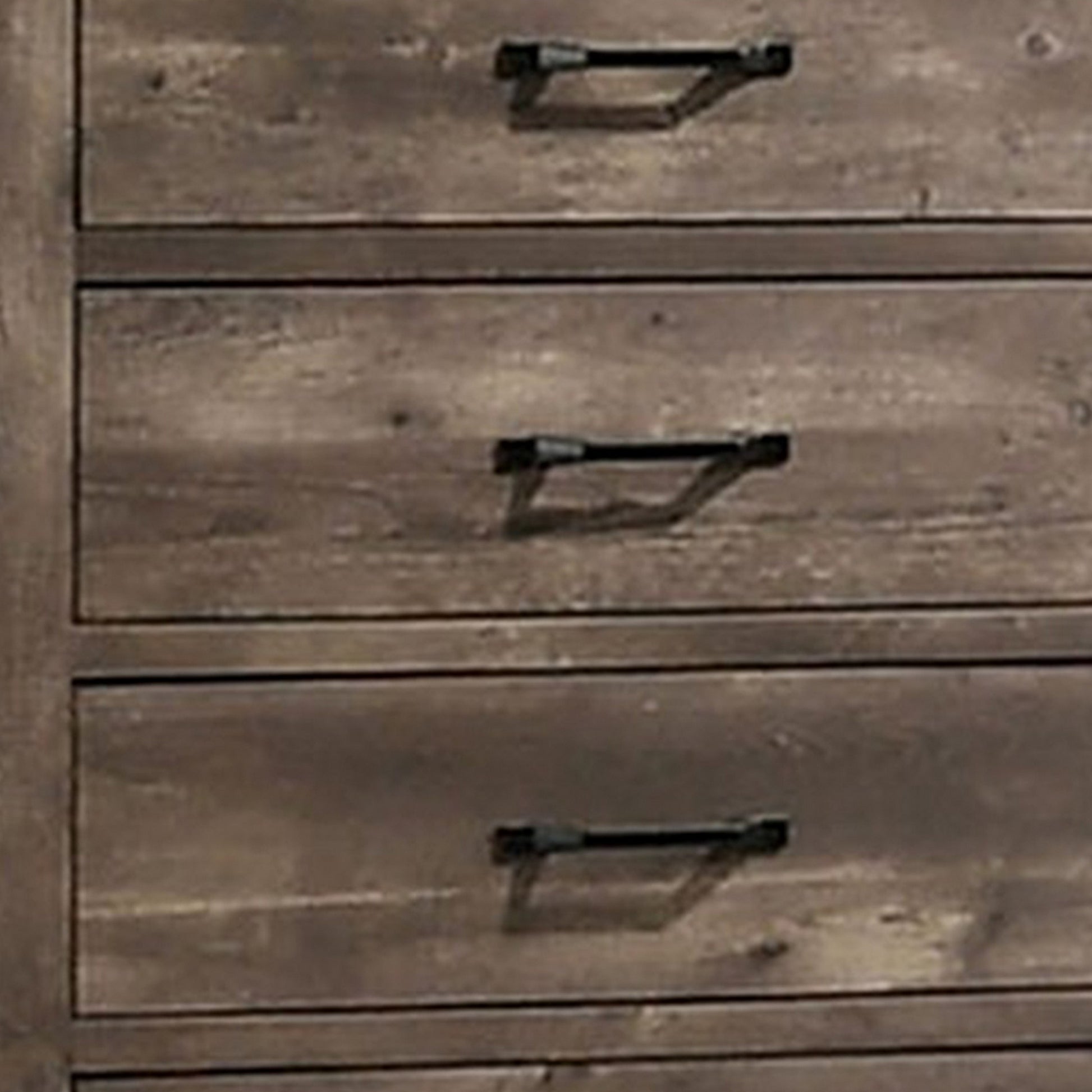 Fiza 52 Inch Tall Dresser Chest, 5 Gliding Drawers, Rustic Gray Solid Wood Gray Solid Wood