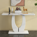 Modern Simple Glossy White Rectangular Counter Bar Table 47.24