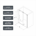 6076 Chrome Frameless One Fixed And One Shifted Shower Door, 70Mm 304 Stainless Steel Large Pulleys With Adjustable Soft Closing Function,With Nano Easy Cleaning And Stick Explosion Proof Menbrance Chrome Bathroom American Design,Minimalist Glass Metal