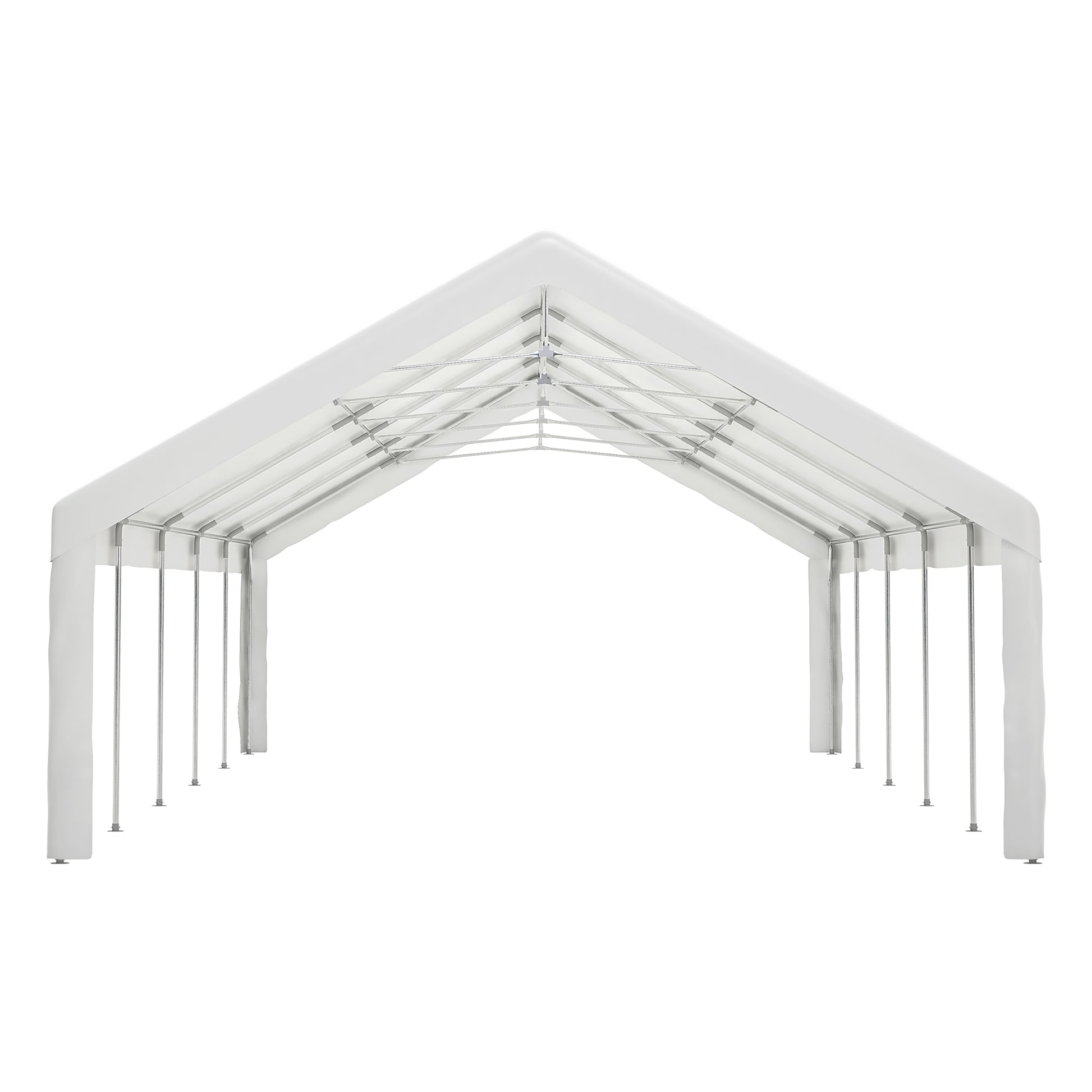 20X32Ft Party Tent Heavy Duty, Large Wedding Event Shelters With 3 Storage Bags & Removable Sidewalls, Outdoor Canopy Gazebo Commercial Tents For Parties Carport Camping Garden Patio White Metal