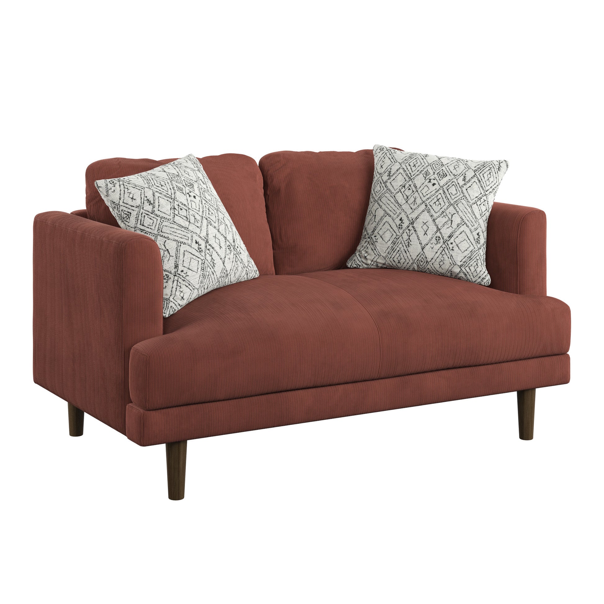 Jurie Red Loveseat Red Foam Engineered Wood