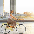 7 Speed, Steel Frame, Multiple Colors 24 Inch Ladies Bicycle Cycling Yellow Garden & Outdoor Steel