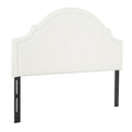 Catherine Upholstered King Headboard, Antique White Woven Antique White Foam Fabric