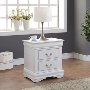 White 2 Drawer Nightstand White White 2 Drawers Bedroom Rectangle Transitional Pine Drawers White Wood