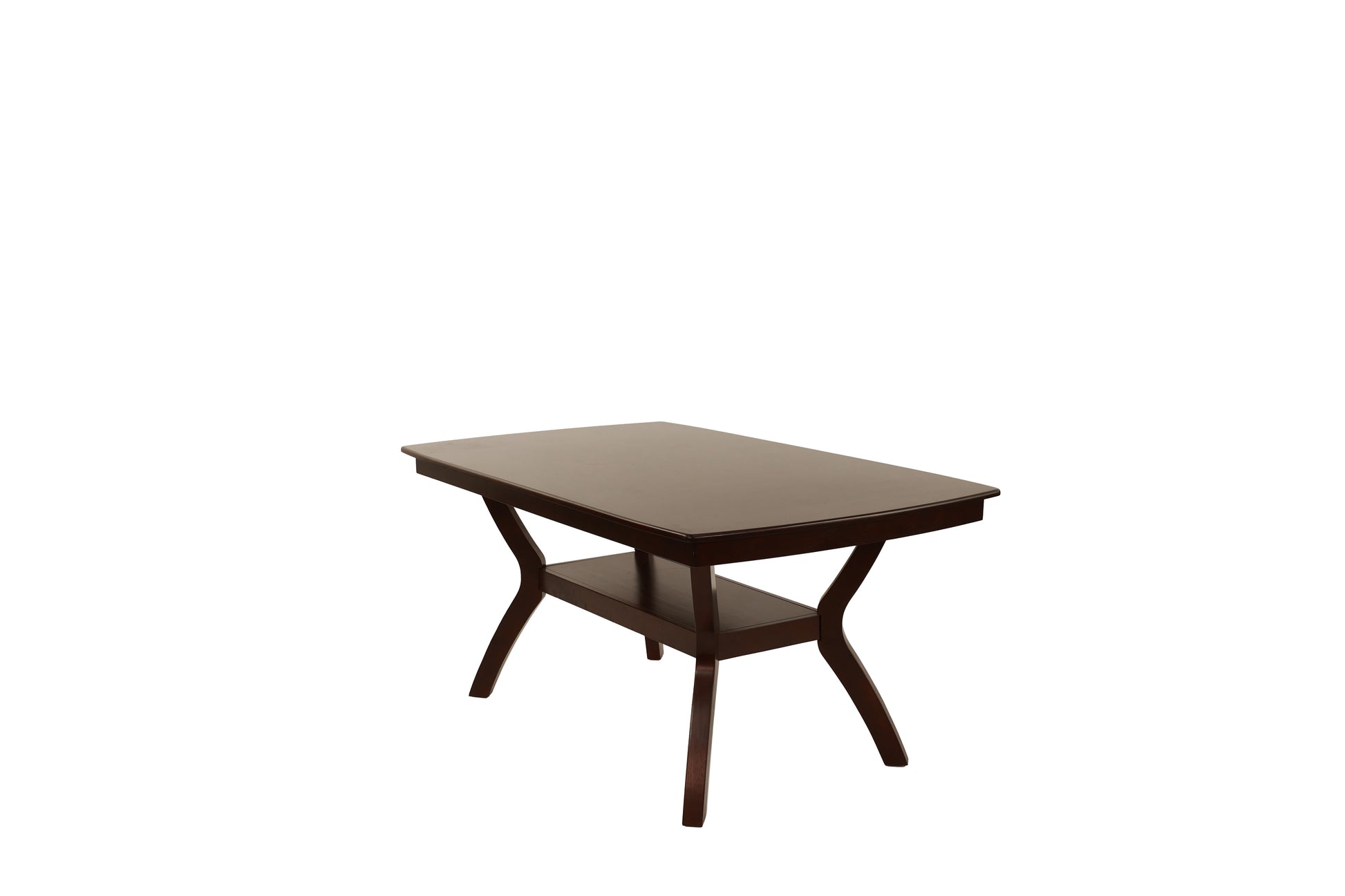 Formal Look 1Pc Dining Table W Shelve Solidwood Espresso Finish Dining Room Furniture Espresso Espresso Dining Room Classic,Contemporary,Modern,Transitional Rubberwood Rectangular Kitchen & Dining Tables Rectangular Solid Wood