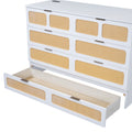 Queen Murphy Bed With Large Drawers,White Queen White Plywood
