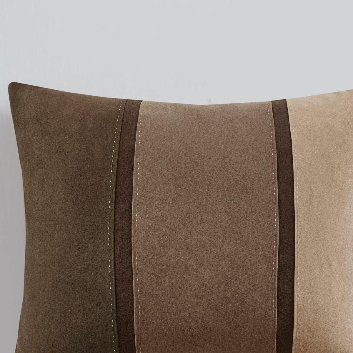 7 Piece Faux Suede Comforter Set Brown Cal King California King Brown Polyester