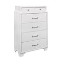 Civic White Chest White Solid Wood Mdf