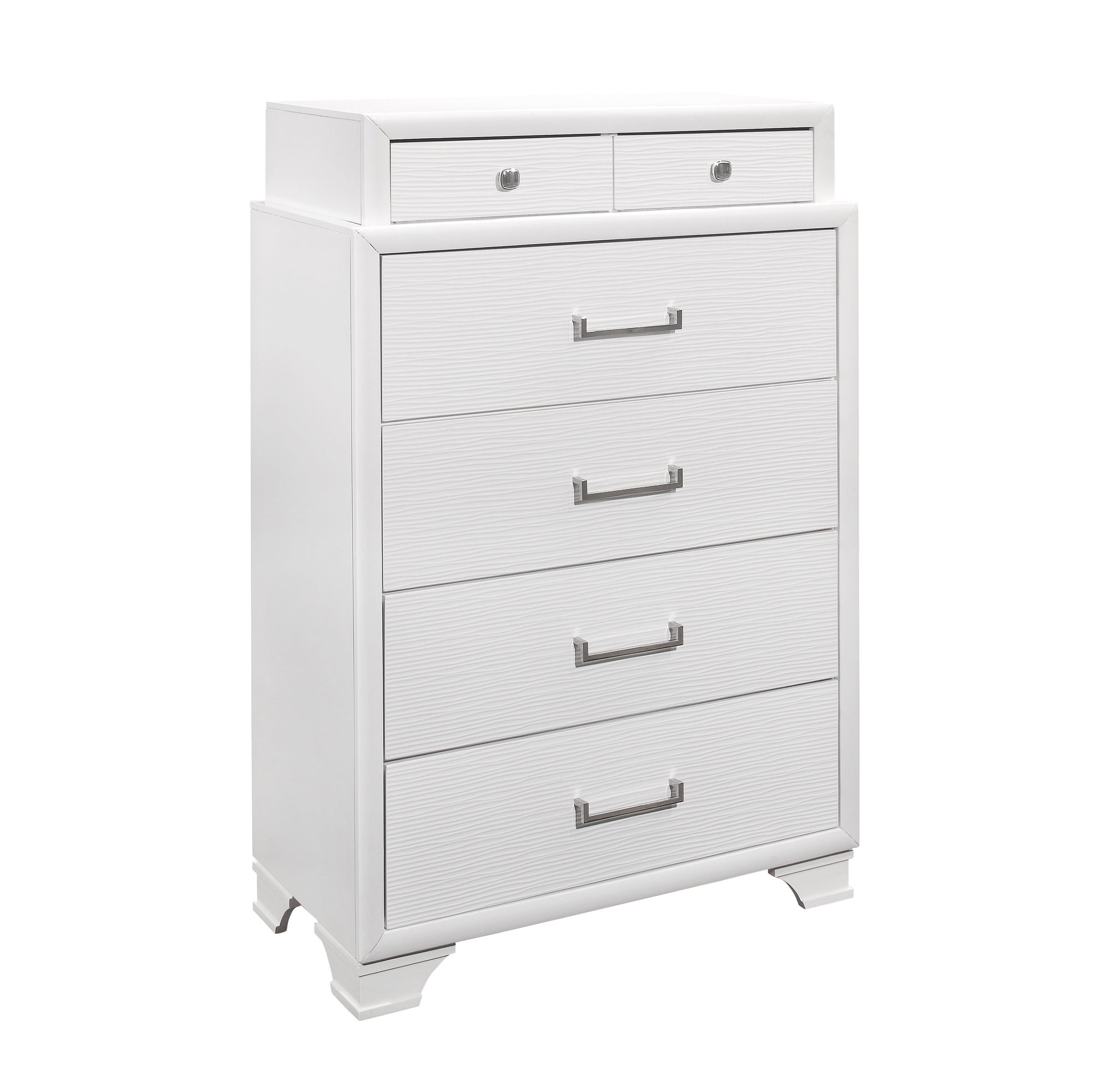 Civic White Chest White Solid Wood Mdf