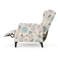 Recliner White Multi Fabric