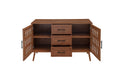 2 Door 3 Drawer Cabinet, Accent Storage Cabinet, Suitable For Living Room, Bedroom, Dining Room, Study Walnut Mdf