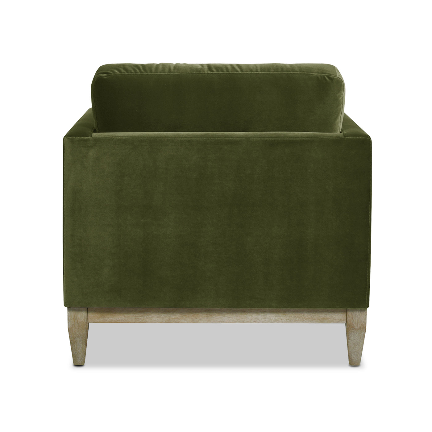 Knox 36" Modern Farmhouse Arm Chair, Olive Green Performance Velvet Green Foam Velvet