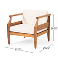 Aston Club Chair Cream Acacia Wood