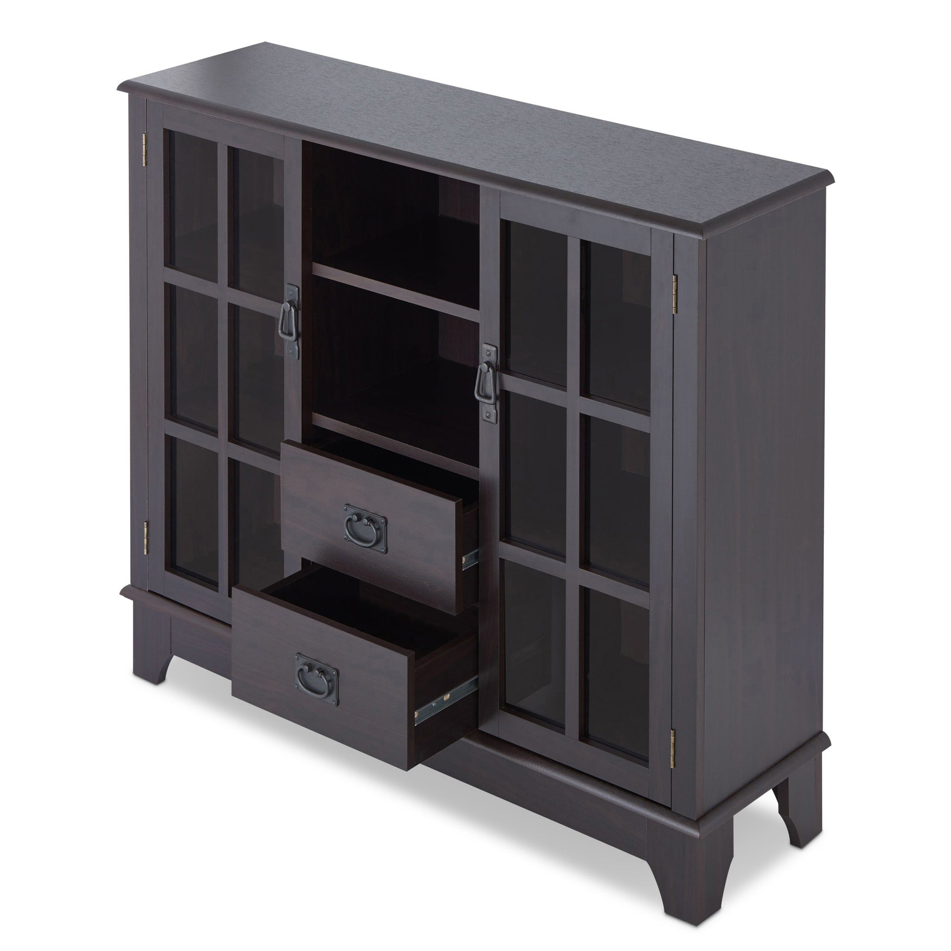 Espresso 2 Door Server With 2 Drawers - Espresso