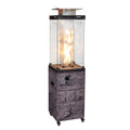 Good Product Faux Woodgrain Fire Heater With Tempered Glass Black Garden & Outdoor American Design Magnesium Oxide