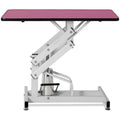 42.5Inch Hydraulic Pet Grooming Table Pink Color White Pink Mdf Steel