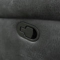 Ferrar Gray Reclining Sofa Gray Foam Solid Wood 3 Seat