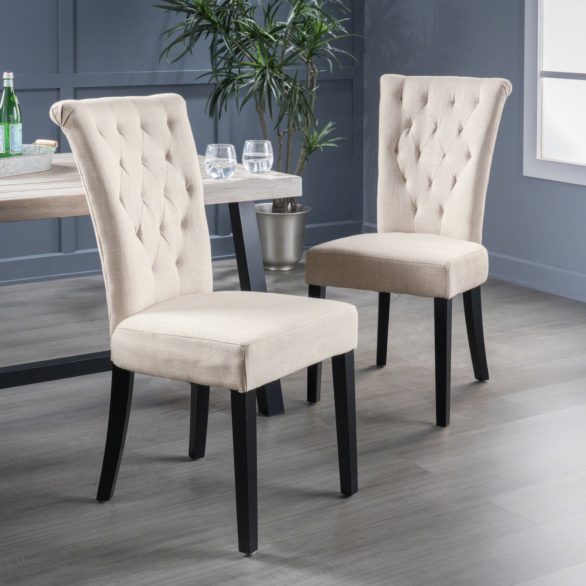 Kd Dining Chair Light Beige Velvet