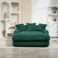 Coolmore Corduroy Lazy Sofa With 3 Back Pillows,Comfy Sofa Deep Seat Couch For Living Room,Club Emerald Emerald Primary Living Space Foam Corduroy 1 Seat