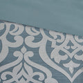 8 Piece Jacquard Comforter Set Aqua Silver King King Aqua Silver Polyester