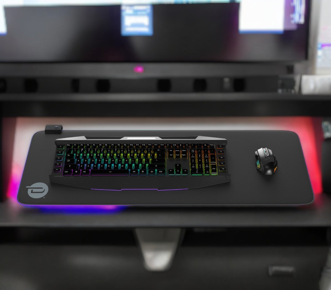 Mouse Pad Dardashti Led Black Nylon