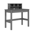 Grey Writing Desk With Hutch Grey Writting Desk Primary Living Space Rectangular Hutch Solid Wood Mdf