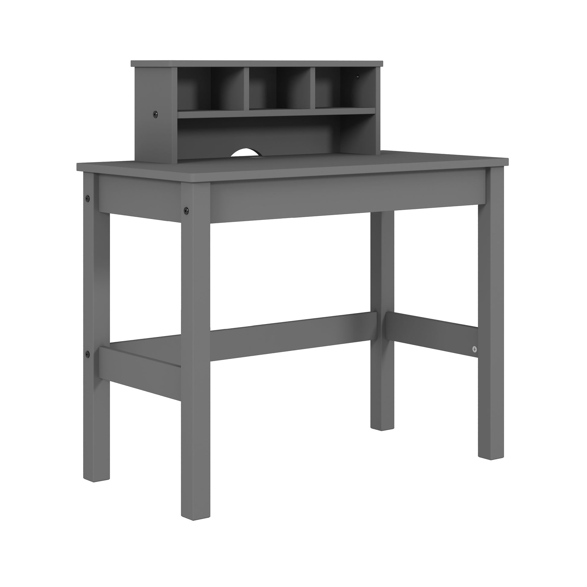 Grey Writing Desk With Hutch Grey Writting Desk Primary Living Space Rectangular Hutch Solid Wood Mdf