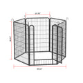 6 Panels Heavy Duty Metal Playpen With Door,39.37