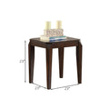 Walnut End Table With Tapered Leg Walnut Primary Living Space Poplar Square Wood