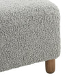 Comfortable Ottoman, Grey Grey Polyester Wood Polyester Or Polyester Blend Backless Solid Casual,Modern Pine Rectangle Armless Polyester Polyester