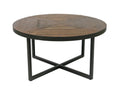 Faro Brown Round Coffee Table Brown Solid Wood