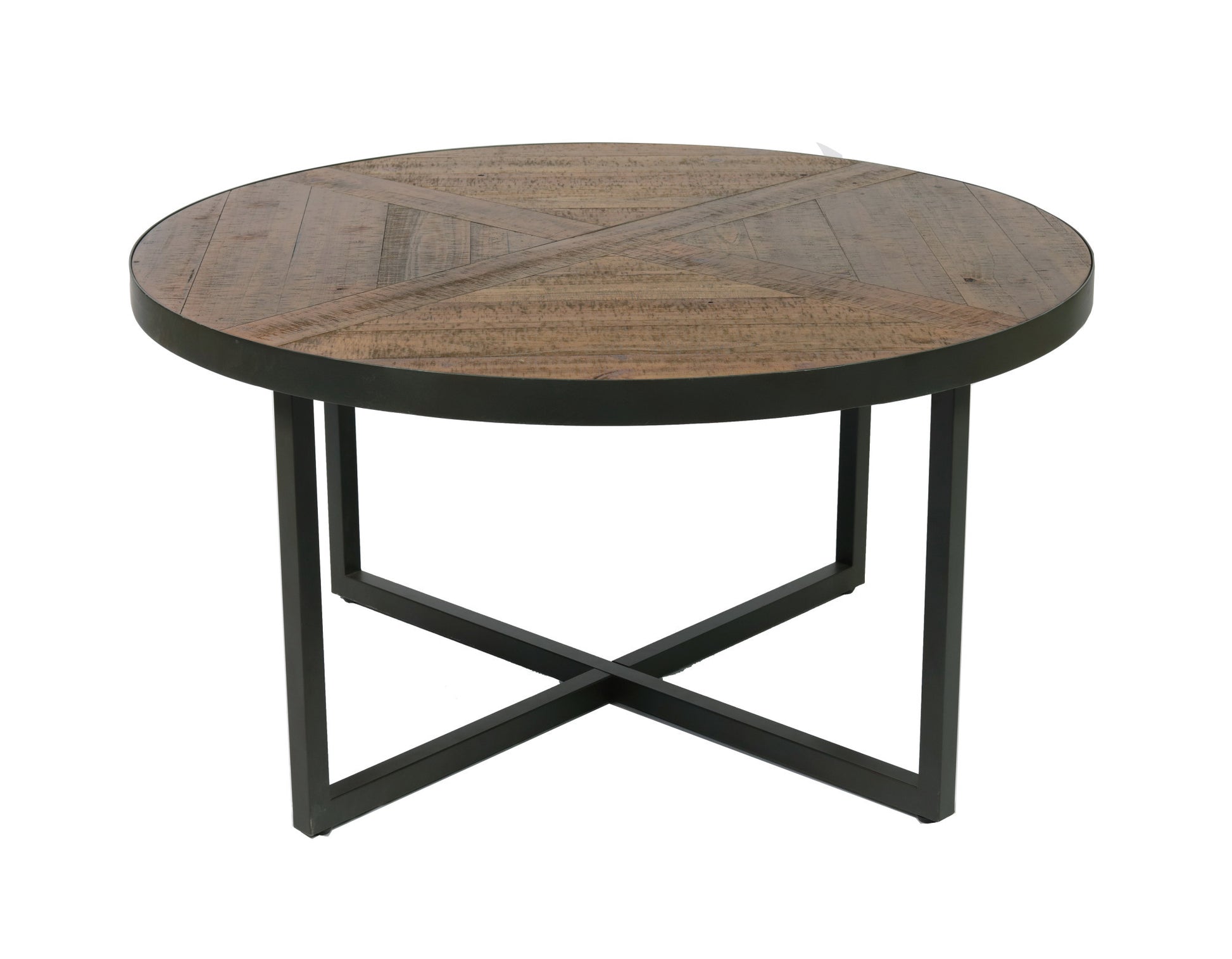 Faro Brown Round Coffee Table Brown Solid Wood