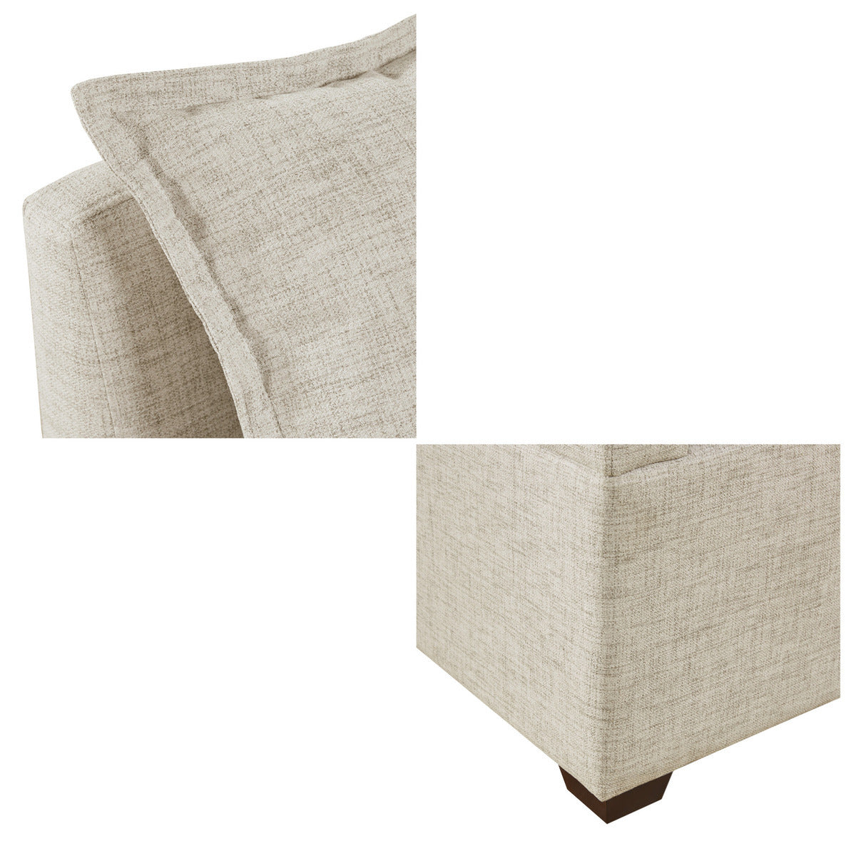 Modular Corner Chair Linen Polyester 1 Seat