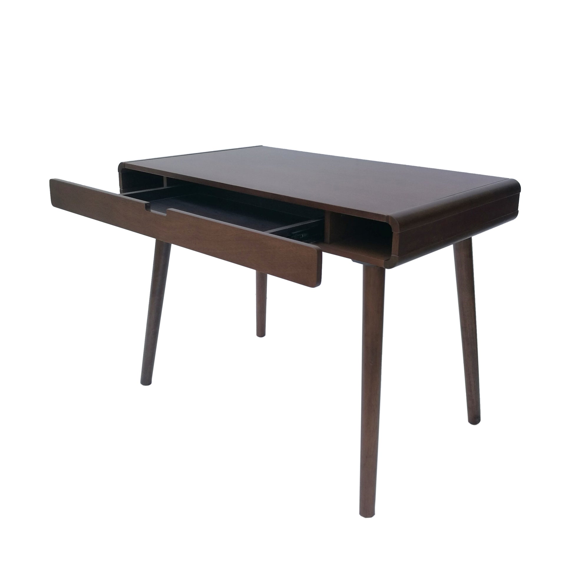 Tina Writing Desk Brown Solid Wood Mdf