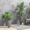 Outsunny Set Of 3 Tall Planters, 28.75