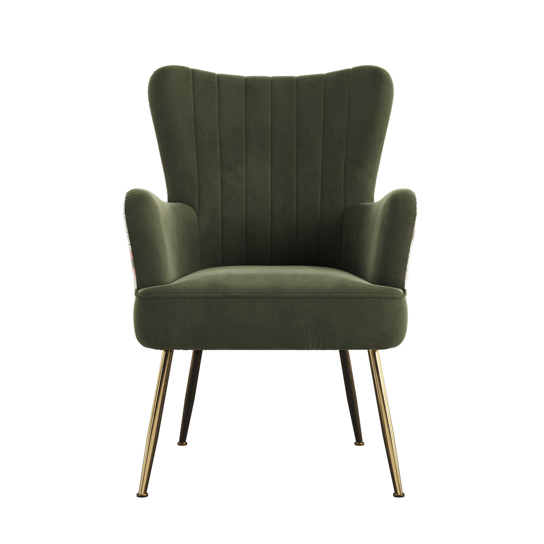 Amirra Green Accent Chair Green Foam Solid Wood