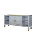 Pearl Grey 2 Door Tv Stand With 2 Shelf Grey Primary Living Space 65 Inches 60 69 Inches 65 Inches Solid Wood Mdf