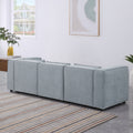 Modular Sofa Grayish Blue Chenille Fabric, Simple And Grand, The Seat And Back Is Very Soft. This Is Also A Knock Down Sofa Grayish Blue Chenille 3 Seat