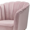 Blush Pink And Gold Tufted Accent Chair Pink Primary Living Space Wood Fabric