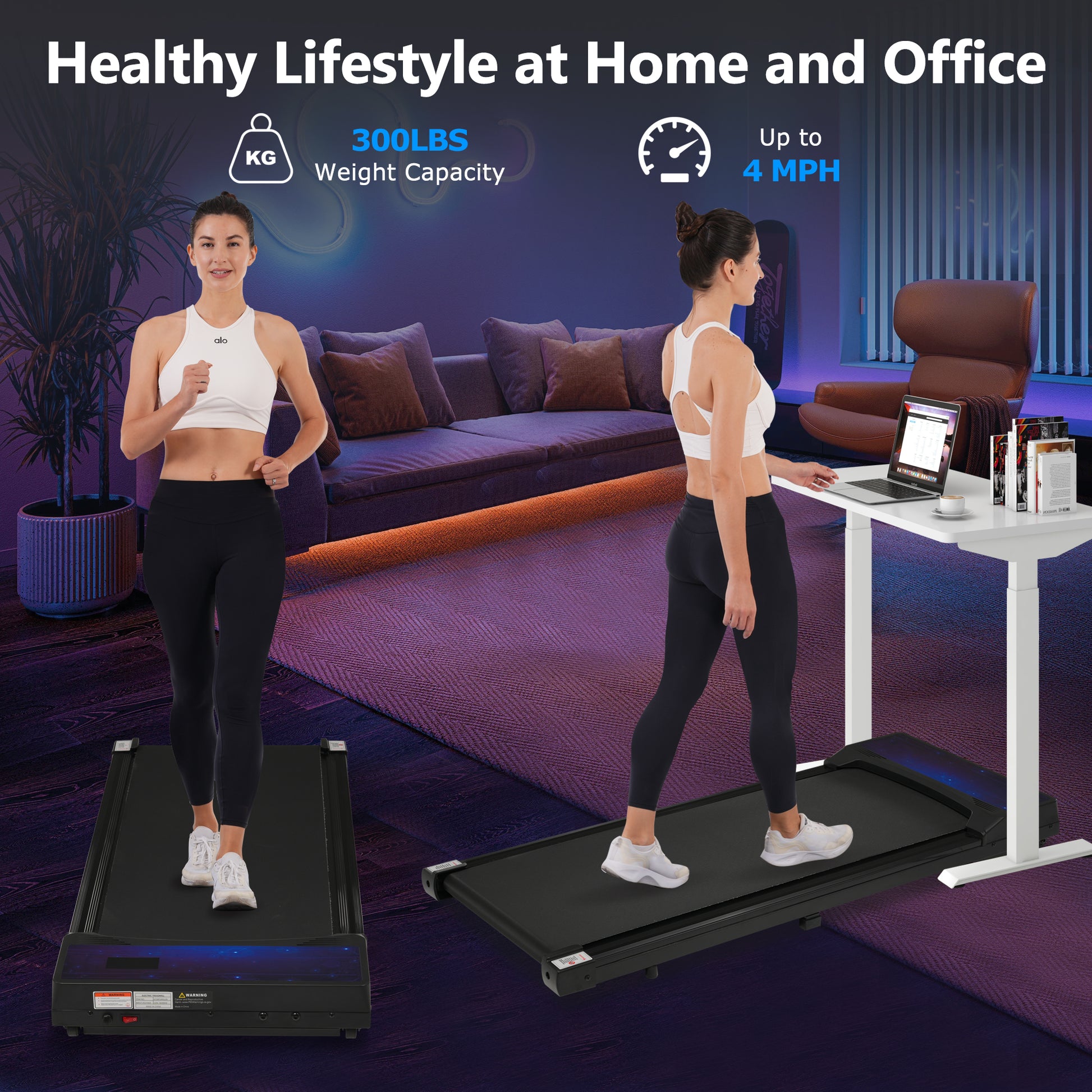 Release 8.10 Walking Pad Under Desk Treadmill For Home Office 2.5Hp Walking Treadmill 0.6 4Mph 300Lbs Capacity Treadmill For Walking Running Remote Control Batterys Black Metal