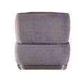 Antique Slate And Grey Accent Chair Grey Black Primary Living Space Glam Genuine Leather