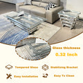 Silver Stainless Steel Singer Layer Thickened Clear Tempered Glass Coffee Table For Bed Room, Living Room Clear,Silver Modern Open Storage Square Stainless Steel,Tempered Glass