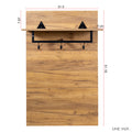 Hallway Shoe Cabinetmodern Coat Rack With 3 Hooks And Coat Hanger For Entryway Oak Particle Board Mdf