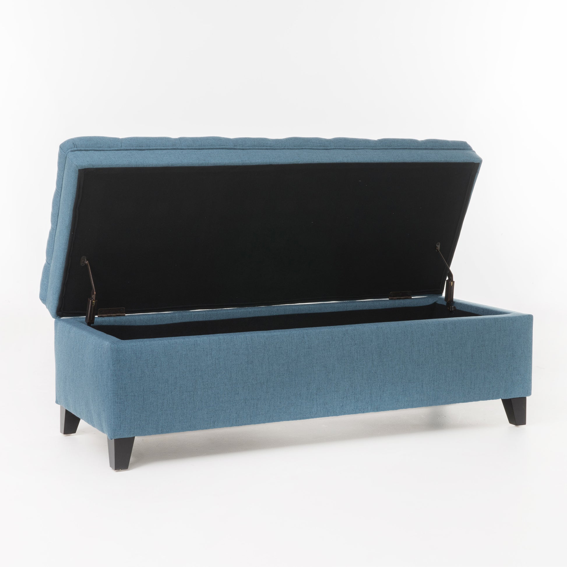 Juliana Storage Ottoman Blue Fabric